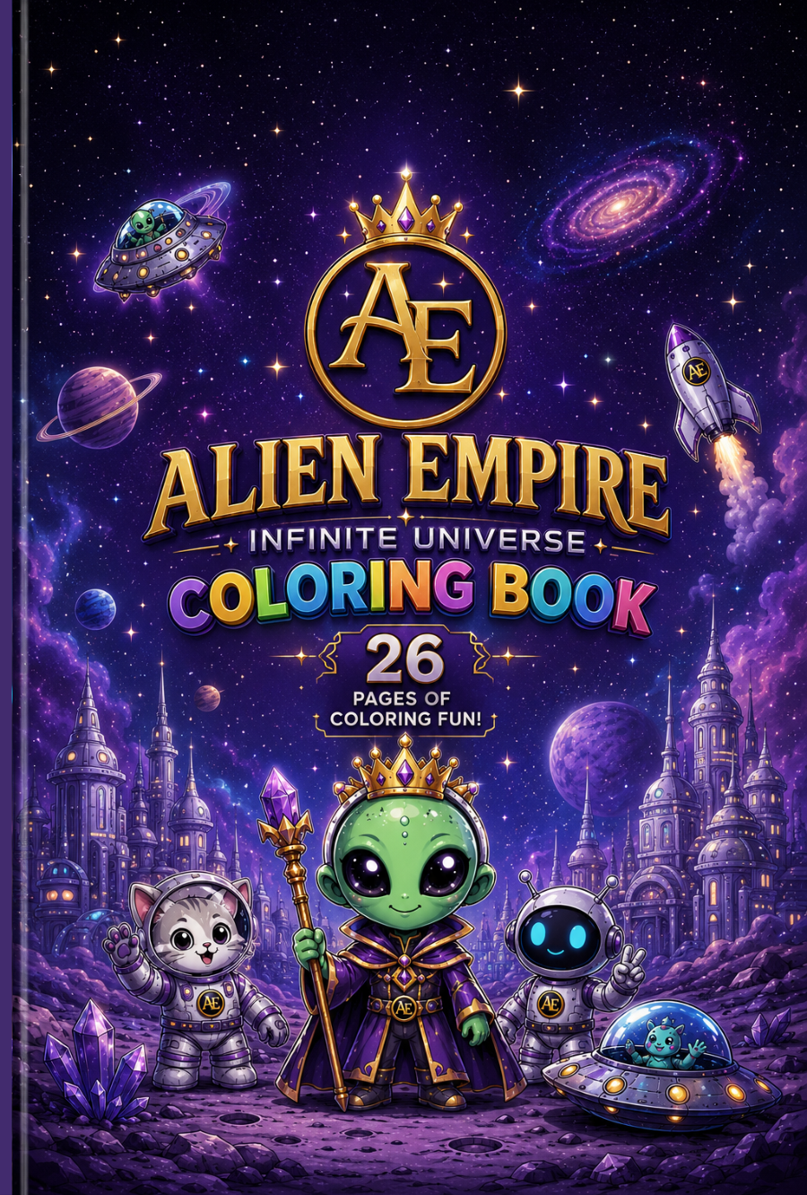 Alien Empire Coloring Book: 26 Amazing Alien Worlds to Color and Explore